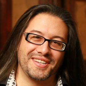 Portrait of John Romero, game developer